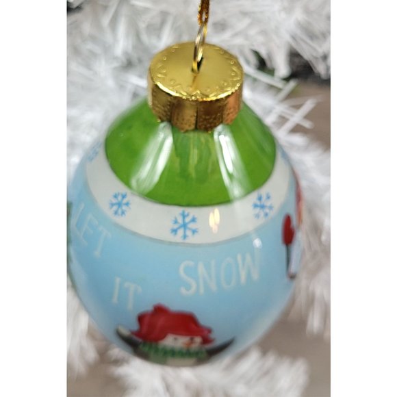 St Nicholas Square Hand Painted Blown Glass Penguin Christmas Ornament - Picture 5 of 12